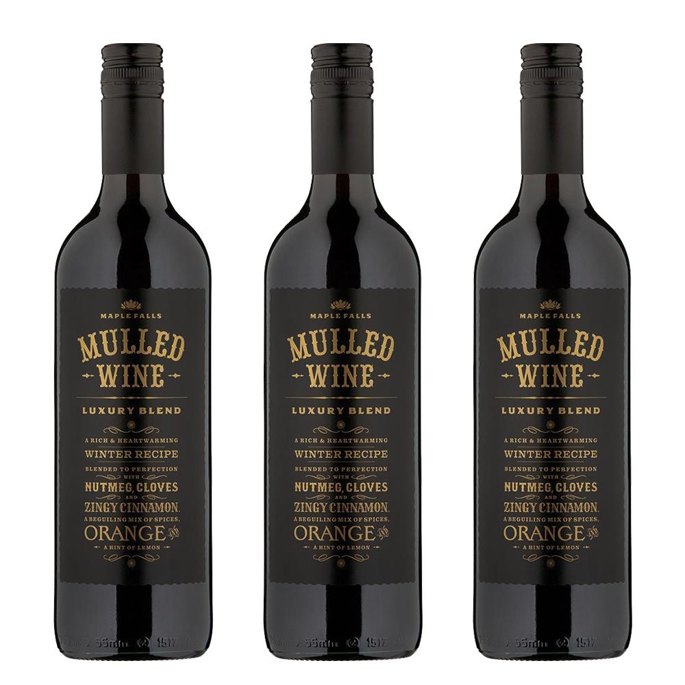 Maple Falls Mulled Wine 75cl Treble Wine Set